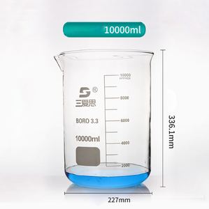 उच्च तापमान प्रतिरोधी ग्लास बेकर्स, स्आउट के साथ बीकर, कम बीकर प्रयोगशाला उपकरण 10000 मिलीलीटर - Product Image 2
