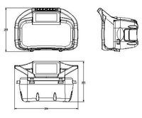 Télécommande suspendue CAN Bus compatible IP65 RC01C avec écran LCD pour engins de construction