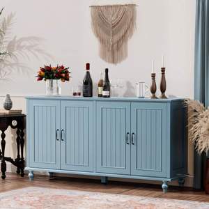 Buffet de rangement en <span class=keywords><strong>bois</strong></span> 62'' avec 4 portes, meuble de bar à café, buffet pour salle à manger, cuisine, salon - Product Image 5