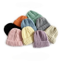 Nouveaux arrivages, bonnet en tricot d'hiver pour enfants et bébés, couleur unie, de haute qualité, bonnet chaud pour enfants
