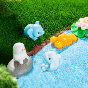 Mini figurines d'animaux marins en résine, réalistes, divers styles, en vrac, accessoires pour jardin féerique et maison de poupée - Product Image 3