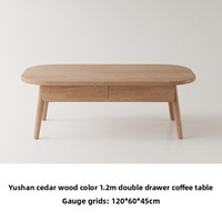 Table basse moderne simple et durable en bois massif avec rangement pour salon, petit appartement, meubles de maison