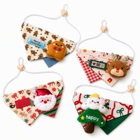 Écharpe triangulaire en peluche de Noël pour animaux de compagnie, accessoire de collier pour chien et chat pour les fêtes