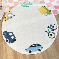 Tapis pour enfants tapis ronds tapis de salon chambre tapis tufté circulaire