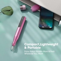 Nouvelle perceuse à ongles professionnelle portable 2026 à moteur brossé 20000 tr/min, rechargeable USB-C, en aluminium, faible bruit, avec LED