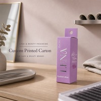 Boîte en carton pliable personnalisée pour colle à cils avec logo en feuille d'argent, emballage cosmétique pour les marques de cils et de beauté