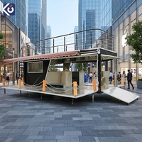 Restaurant mobile à 2 étages, camion de restauration commercial, remorque de traiteur, cuisine mobile, grande remorque alimentaire entièrement équipée, neuve