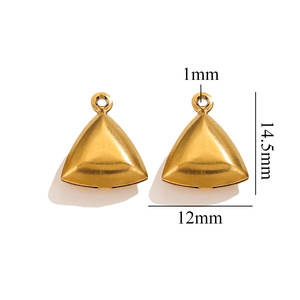 Impermeable PVD chapado en oro DIY encanto pendientes estrella de cinco puntas Luna colgante de acero inoxidable fabricación de joyas cristianas religiosas - Product Image 6