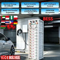 Système de stockage solaire C&I, solution de système de batterie solaire 60 kW, 30 kW, 100 kW, système de batterie Lifepo4 évolutif avec onduleur hybride hors réseau