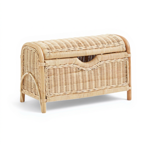 Coffre de rangement en rotin tressé Viet Mai Lan pour enfants, organisateur de jouets artisanal avec un design spacieux, fabriqué au Vietnam - Product Image 1