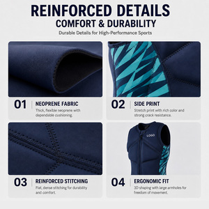 <span class=keywords><strong>Gilet</strong></span> de sauvetage personnalisé en néoprène avec fermeture éclair frontale pour kitesurf, <span class=keywords><strong>wakeboard</strong></span>, SUP, jet-boat, ski nautique, sports nautiques pour hommes et femmes - Fabricant - Product Image 4