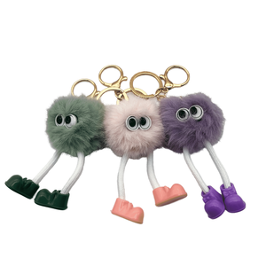 Customized Colorful Cute Plush Doll Keychain Funny Squishy Stuffed Small Briquettes Soft Plush Toys Keychains