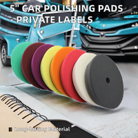 Vente en gros de polisseuses de voiture de 5 pouces Tampons de polissage DA avec étiquettes personnalisées OEM Tampons de polissage de voiture