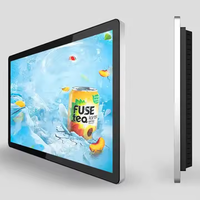 Monitor layar sentuh komersial terpasang di dinding layar iklan LCD papan reklame dan display Digital