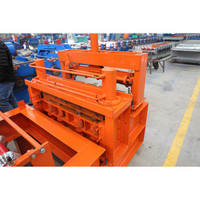Machine à tôlerie pour acier coloré laminé avec film anti-pression 860, alimentation 1250 mm, épaisseur 0,5-0,75 mm, contrôle de longueur PLC, vitesse 12-16 m/min, pour tôles de couverture