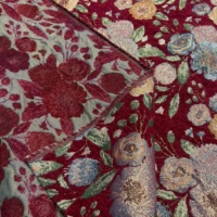 Luxuriöser Gold-Metallic-Garn-Gewebter Jacquard-Brokat-Chenille-Stoff mit Blumenmuster für Mäntel, Röcke, Abendkleider und Taschen