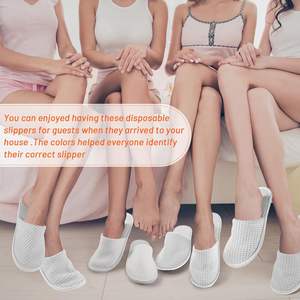 Pantuflas Desechables de Tela para Hotel, Airbnb, Spa, Salón, Fiesta, Invitados de Boda - Talla Única para Adultos - Product Image 2