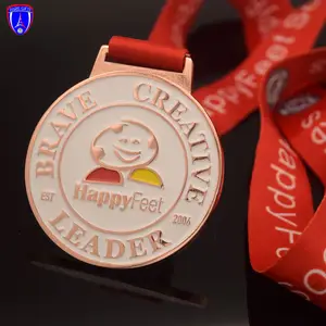 Enamel St Judes Medali Liontin Putih Berani Kreatif Medali Suci untuk Happy Feet Leader