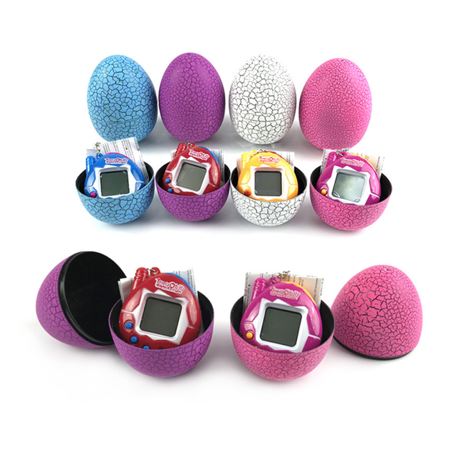 2024 Broken Egg Pet Machine Multi-colors Cartoon Electronic Pet Mini Hand-hold Digital Virtual Game Kids Machine