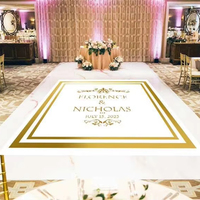 Autocollants en vinyle PVC brillants, auto-adhésifs et amovibles, sur mesure pour sols de danse de mariage, idéaux pour la décoration d'hôtels