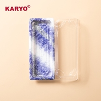 KARYO KY-1102 Boîte à sushi rectangulaire Emballage alimentaire Boîte à sushi noire avec couvercle Emballage