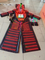 Costume de robot à LED Luminous Hero Light Armor Suit pour hommes Singer Guest Dancer Stage Party Wear