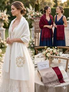 Sciarpe Classiche 2025, Pashmina per Matrimoni e Feste, Scialli e Coprispalle, Sciarpe Calde Effetto Cashmere per Autunno e Inverno - Product Image 3