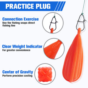 5 pz tappi per la pratica della pesca in Silicone per la pesca, presa pratica 5 pesi misti per migliorare le abilità di <span class=keywords><strong>lancio</strong></span> - Product Image 5