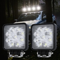 Étanche Blanc Carré 12V 24V Moto Phare Lampe Voitures Véhicule Tracteur Faisceau D'inondation Auto Camion Offroad Led Travail Lumière