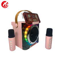 Kablosuz mikrofon ile taşınabilir bluetooth Karaoke hoparlörü büyük ses ev ses Karaoke parti hoparlör
