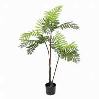 Arbre artificiel Jacaranda en pot, feuillage vert réaliste de luxe, plante artificielle pour la décoration de hall d'entrée ou de bureau