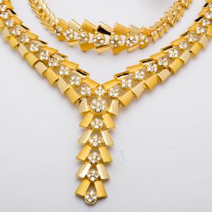 Ethiopian Zircon <b>Bridal</b> Jewelry <b>Set</b> Gold Plated <b>Earrings</b>/Rings/<b>Necklace</b> for Women's Wedding & Party Occasions - Product Image 3