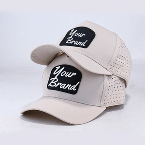 Casquette de baseball perforée à découpe laser pour hommes, imperméable, personnalisable avec logo, pour la course et le golf, vente en gros - Product Image 2