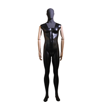 Mannequins masculins de luxe Yihe Boutique, en fibre de verre, grand et mince, pleine longueur, finition mate, avec poignée en bois réglable pour vitrine