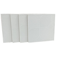 Plaques de plafond en plâtre recouvertes de PVC blanc et coloré avec grille métallique pour hôtel / cuisine / salle de lavage / école, etc.