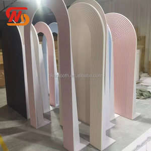 SMOOTH Romantic <b>Pink</b> Round Acrylic <b>Backdrop</b> Party Arch Pvc Background for Wedding - Product Image 5