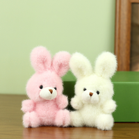 Porte-clés Lapin Mignon en Gros, Design Personnalisé, Jouets en Peluche Moelleux, Ours en Peluche en Coton PP Écologique 8-10cm, Promotion