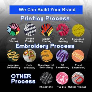 高品質の無地の酸洗い加工コットンブランドのトレンドカスタムプリントオーバーサイズTシャツ（メンズ） - Product Image 4