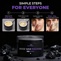Kit de chauffe-cire électronique pour le nez Lifestance pour hommes et femmes, recharge USB, épilation indolore et sûre pour le nez