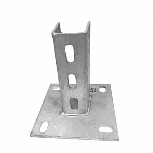 Base de connexion en acier revêtue de poudre galvanisée à chaud <span class=keywords><strong>pour</strong></span> système de montage solaire de <span class=keywords><strong>poteau</strong></span> de canal de jambe de force - Product Image 4