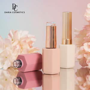 ขวดเจลโพลิกอนยาทาเล็บสีชมพู 12 มล. ขวดทําเล็บหมวกไม้ไผ่ขวดยาทาเล็บ - Product Image 4