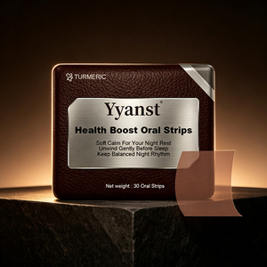 Bandes buccales au curcuma pour la nuit, 30 unités, pour un sommeil réparateur, apaisant et relaxant, favorisant un rythme équilibré, complément bien-être OEM pour adultes - Product Image 4