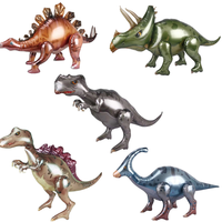 Grand ballon gonflable 4D pour fête d'anniversaire, décorations créatives, 1 pièce, modèle de dinosaure en dessin animé, ballon à Air, jurassique