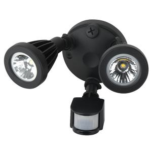 Luminaria LED de calle para exteriores de aluminio fundido a presión con doble cabezal, 24W, 2700-6500K, con sensor de movimiento PIR de seguridad. - Product Image 1