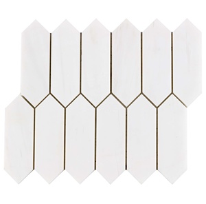 Azulejos de mosaico de mármol de dolomita Bianco, diseño moderno, directo de fábrica, profesional para cocina, baño, suelo, decoración de pared - Product Image 6