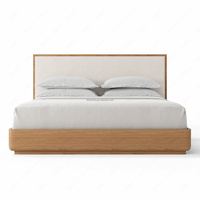 Lit en bois massif en chêne, design moderne et personnalisé, sculpté à la main, écologique et durable, FERLY