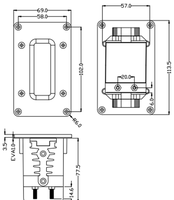 Tweeter professionnel à ruban en aluminium argenté 20W 8Ω, composant audio HiFi en néodyme avec diaphragme en feuille d'aluminium