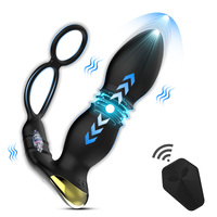 Erwachsenenspielzeug Tragbarer Analplug für Männer und Frauen 8 Stoß- und 8 Vibrationsmodi Fernbedienung USB-Aufladbar Consoladores