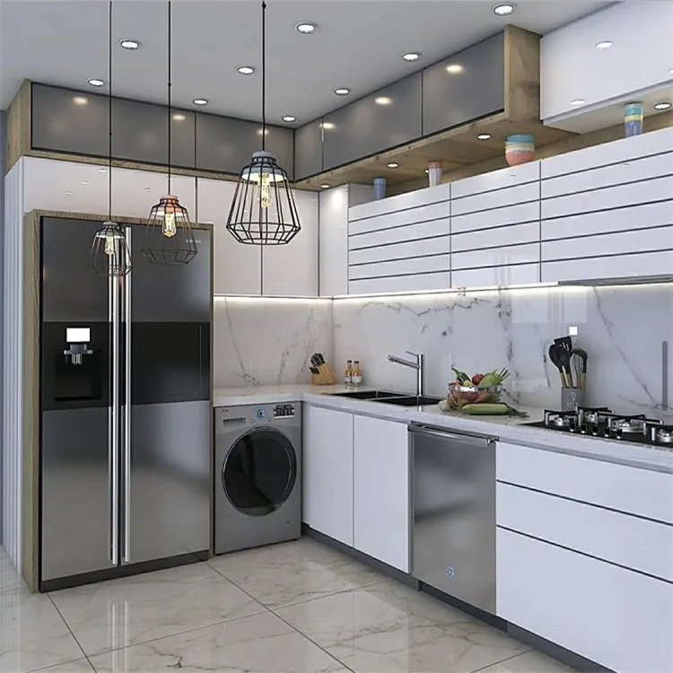 Armario de cocina Modular de alta calidad, moderno y pequeño diseño para el hogar