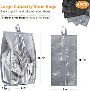 Large Multi-color Reusable Eco-friendly <b>Waterproof</b> Nylon Shoe <b>Bags</b> Men Women <b>Drawstring</b> Closure Portable Travel Organizer <b>Bag</b> - Product Image 3